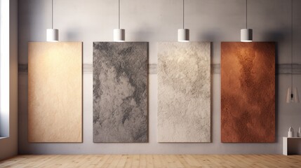 Poster - Exploring minimalist textures and materials in a country house s partitions, windows, and doors