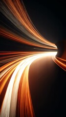 Poster - abstract light trails in a tunnel, motion blur effect. futuristic travel and speed concept