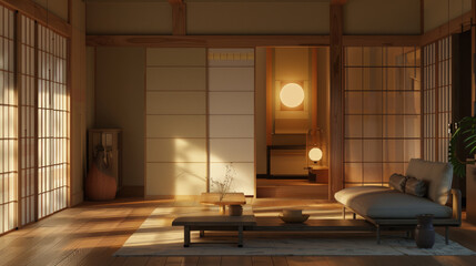 minimalist japandi interior