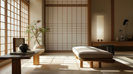 minimalist japandi interior