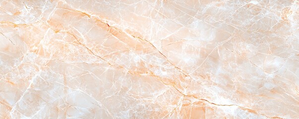 Poster - Elegant marble texture with soft peach and white tones, perfect for backgrounds, designs, and interior decor projects.