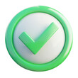 © Diana - Simplified 3d icon of green check mark clip art