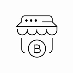 bitcoin shopping icon sign vector