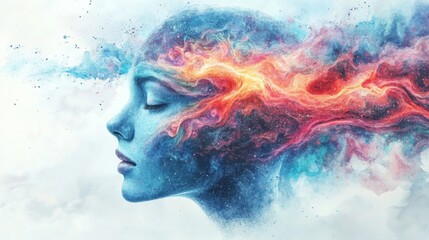 Wall Mural - Dreamscape Portrait of Imagination
