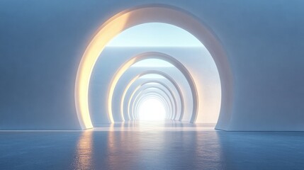 Wall Mural - Futuristic Illuminated Arches