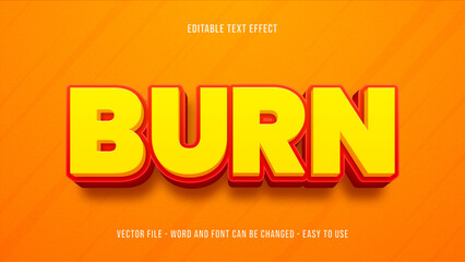 Poster - burning 3d editable text effect