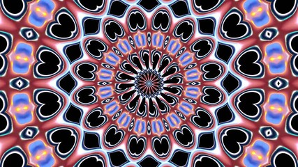 Poster - kaleidoscope animation fractal symmetric background for art concept