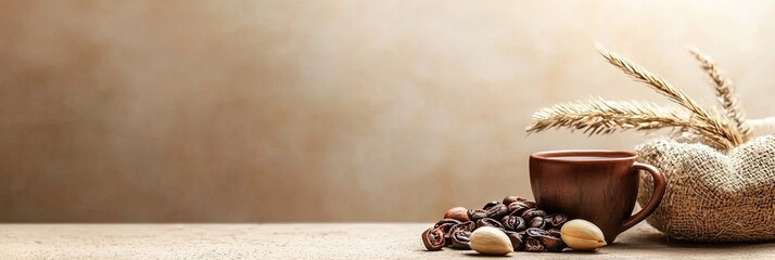 Wall Mural - ramadan, solid background, copy space