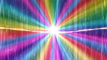 Wall Mural - Abstract colorful background with bright glowing light streaks and sparkle effects.