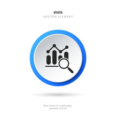 Poster - Statistic icon. 3d financial analysis stats icon. Growing graph. Business chart symbol. Growths chart collection. Progress bar. Bar diagram. Growth success arrow icon. Progress symbol. Chart increase