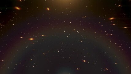 Wall Mural - dark space background with scattered stars and light flares.