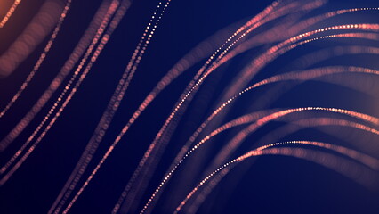Poster - Exploring Abstract Light Trails Set Against a Dark Background to Showcase Their Beauty and Impact seamless loop