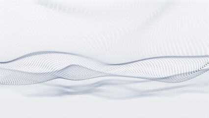 Poster - Experience the elegance of abstract waves on a minimalist background that captivates all