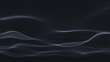 Poster - Discover Abstract Wave Patterns on a Dark Background for diverse Media Projects seamless loop