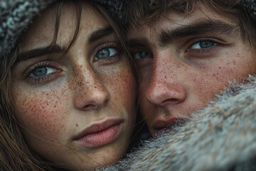 Aufkleber - a friend comforting another during a tough moment, showcasing the emotional support that is vital in