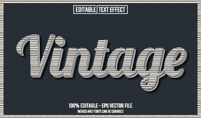 Canvas Print - vintage editable text effect