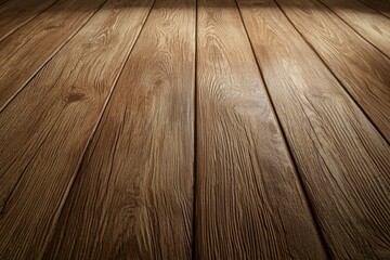 Poster - A wooden floor with a light shining on it