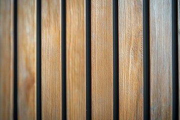 Sticker - A wooden board with black stripes