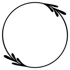  Circle Botanical Border | Elegant Leaf Frame | Rounded Decorative Element | Vector Illustration