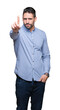 © Krakenimages.com - Young handsome man over isolated background Pointing with finger up and angry expression