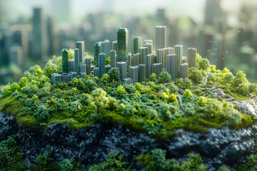Poster - a report showing the rise in green bond issuances to fund environmental infrastructure, illustrating