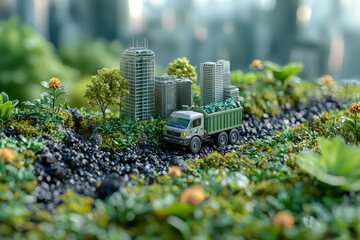 Poster - a government using green bonds to fund waste management infrastructure, illustrating the broad appli