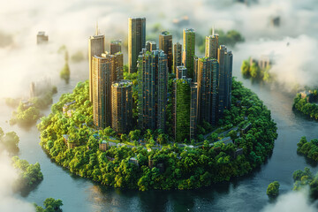 Poster - a global summit discussing the importance of green bonds in combating climate change, representing t
