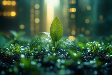 Poster - A financial institution offering green bonds to investors seeking eco-friendly investments, representing the growing popularity of green finance. Concept of finance.