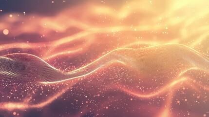 Poster - Abstract Digital Background with Flowing Lines and Light