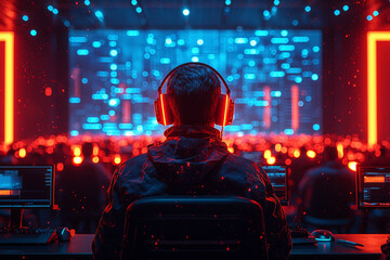 Poster - a conference held entirely in the metaverse, representing the future of professional networking and 