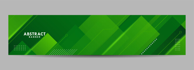 Green Modern Digital Technology Geometric Abstract Background. For banner background