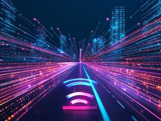 Aufkleber - 5g technology concept background - ai