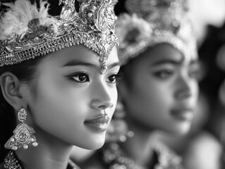 Elegant Filipina Woman in Traditional Attire