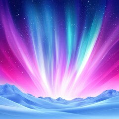 Wall Mural - witness the stunning dance of the northern lights in a serene night sky, showcasing vibrant colors a