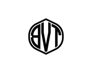 Poster - BVT logo design vector template. BVT