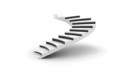 Poster - Elegant Spiral Staircase in Modern Design