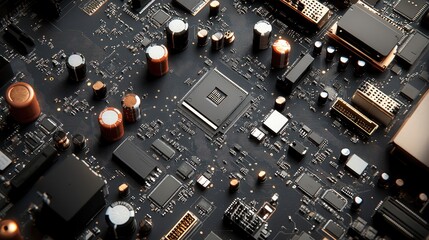 Poster - Close-Up of Modern Circuit Board Technology