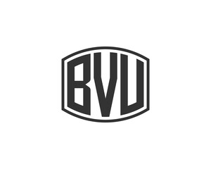 BVU logo design vector template. BVU