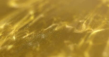Poster - golden particles dance on a shimmering canvas. Perfect for luxury brands, financial institutions, and beauty products. Ideal for backgrounds, animations, motion graphics. 4K loop