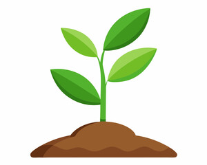 Poster - Illustration of green plant growing