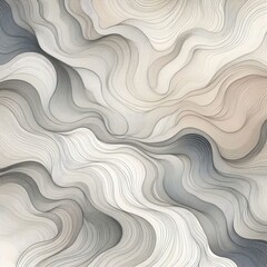 Poster - Black Wavy Lines Isolated on White Abstract Background Design