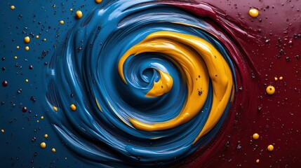 Poster - Vibrant swirl of colors exploring artistic expression through paint