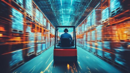 Poster - Dynamic warehouse operations the fast-paced world of forklift logistics