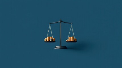 Aufkleber - Balancing wealth the symbol of financial equity and prosperity