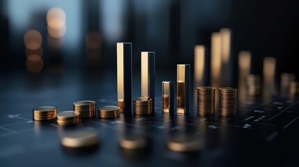 Aufkleber - Visualizing financial growth the rise of investment trends through data representation