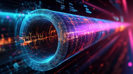 Aufkleber - Exploring quantum concepts through dynamic visualizations of data transmission