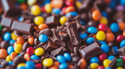 Celebrate National Chocolate Day with vibrant candies and rich chocolates in a festive vibe!