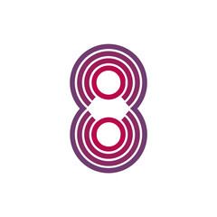 Fototapete - Monogram 8. Number 8. Number 8 design logo. Monogram letter mark 8 logo design. Monogram design vector logo. Monogram number 8 logo design. Simple number 8 monogram. Monogram 8 design logo. 