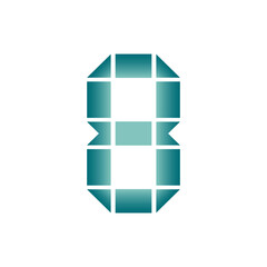 Fototapete - Monogram 8. Number 8. Number 8 design logo. Monogram letter mark 8 logo design. Monogram design vector logo. Monogram number 8 logo design. Simple number 8 monogram. Monogram 8 design logo. 