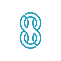 Fototapete - Monogram 8. Number 8. Number 8 design logo. Monogram letter mark 8 logo design. Monogram design vector logo. Monogram number 8 logo design. Simple number 8 monogram. Monogram 8 design logo. 